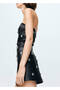 Leather-Look Dress with Staple Detailing - 4
