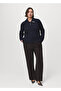 Polo Collar Buttoned Ribbed Sweater - 8