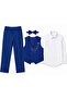 Boys' Tuxedo Suit Set – 5-Piece Set with Pants, Vest, Bow Tie, Shirt and Chain - 4