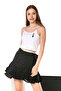 Women's Black and White Polka Dot Shorts Skirt - 4