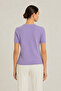 Lilac Crew Neck Blouse - 2