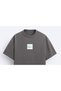 Crew Neck Syzygy Written Oversize Smoked Men's T-Shirt - 4