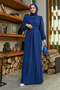 Skirt Pleated Dress - Indigo