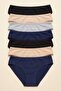 Ms Women's Cotton Bikini Panties Set of 7 Mixed Colors Flexible Daily Use