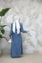 Denim Blue Hijab Dress 19144m - 3