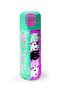 Kids Pink Water Green Cat Patterned Steel Thermos with Straw and Direct Drinking 500 ml 31806 - 4