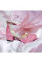 Girls' Pink Square Comfortable Heeled Stylish Formal Shoes