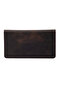 Wallet Men's Genuine Leather Men's Card Holder Functional Long Wallet Phone Coin Purse - Brown Rover - 2