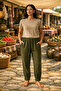 Muslin Crimped Hem Pants - 2