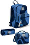 Navy Blue Blue Patterned 3-Piece School Bag Set SET0123688
