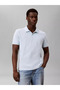 Men's Ss Monogram Pique Blue Polo Collar T-Shirt - 2