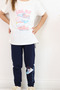 Girl's Tights Set Colorful Shoes Printed 5-10 Years, Ecru - 2