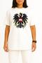 Oversized Austria Coat of Arms National Emblem Chest Printed Unisex T-Shirt - 2