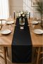 30X120 Cotton Black Satin Runner American Service