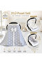 Big Star Series Gray White Stroller Cover Set of 3