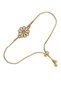 Gold Color Enamel Work Daisy Bracelet Adjustable to Fit Wrist.
