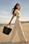 Black Leather Women's Shoulder Bag 01Wb0014