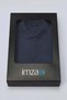 Navy Blue Polo Collar Pique Short Sleeve Slim Fit Cotton T-Shirt 1011260170