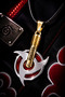 Naruto Uzumaki Necklace Anime Manga Steel Necklace Itachi Uchiha 🔴   Gold Detailed Anime-Inspired Red Eye Necklace