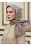 100% Pure Silk Shawl Thin Satin Voile Woven Ethnic Patterned Stone Colored 90X210 Shawl - 4