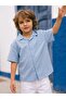 Basic Holiday Collar Shirt for 6-9 Years - Blue