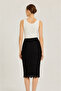 Black Lace Midi Skirt - 3