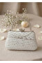 Stone Detailed Chain Strap Bridal Bag Evening Dress Portfolio 12X21 cm - 2
