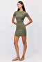 Women's Mini Dress with Stitching Detail - 2