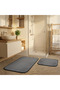 Casilda Embossed Flat 2-Piece Bathroom Set 60X100 50X60 cm - Anthracite - 6
