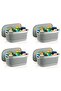 Set of 4 Storage Baskets with Lids 9 Liters – Multi-Purpose Toy Basket, Organizer Storage Box 33X24.2X16.5 cm - 2