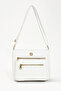 Women'S, Adjustable Cross Strap, Four-Pocket Shoulder Bag S-1399 White