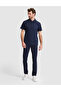 Navy Blue Slim Fit Buttoned Polo Collar T-Shirt 50307581-Vr033 - 4