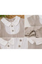 Baby Boy Linen Fabric Shirt Collar Jumpsuit - 2