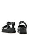 , Women's Genuine Leather Comfort Sandals 1611051Z7110 Black - 5