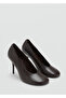 Round Toe Leather High Heels