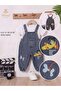 Printed Children's Salopet 2 Piece T-Shirt Jeans Overalls