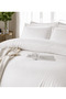 Double Size Hotel Type 83 Thread Cotton Satin White Duvet Cover Set with Elastic - 2