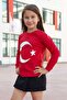 Turkish Flag Printed Children's Sweatshirt - 2