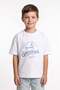 100% Cotton Letter Embossed Printed Oversize Boys' T-Shirt - 2