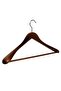 Wooden M023B Men's Suit with Bar, Coat Hanger Walnut Color 2 Pieces - 2