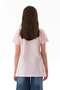100% Cotton Text Printed Crew Neck Girl's T-Shirt - 4