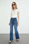 Lace Double-Breasted Collar Tie-Down Blouse - 4