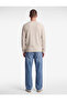 Cotton Long Sleeve Textured Basic Crew Neck Sweatshirt - 3