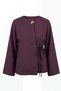 Women's Long Sleeve Shirt with Tie Detail - 6