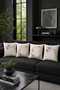 Pastel Wild Flowers Corner Patterned Set of 4 Decorative Throw Pillow Covers 43X - 3