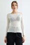 Boat Neck Transparent Blouse - 4