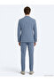 Blue Striped Modern Fit Suit - 5