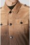 Camel Deri Coat Ceket - 6