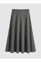 Original Elastic Waist Patterned Flared Skirt - 6