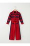 Girl's Striped Gold Buttoned Knitwear Cardigan Pocket Trousers Set of 2 - 8